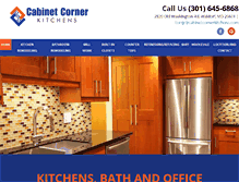 Tablet Screenshot of cabinetcornerkitchens.com